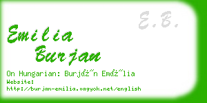 emilia burjan business card